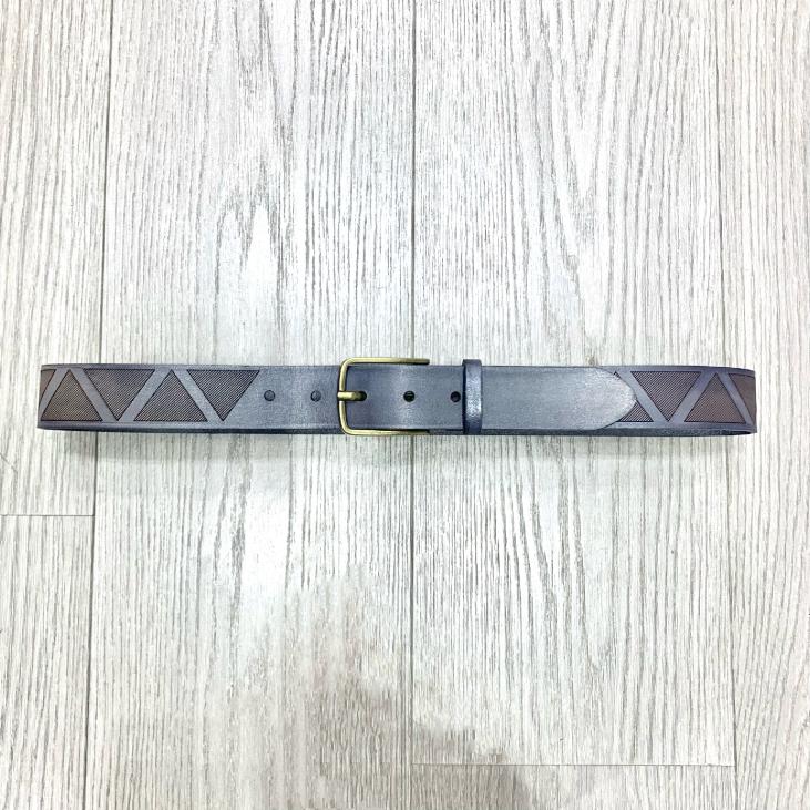 Geometric patterns leather belt - Bekaloo