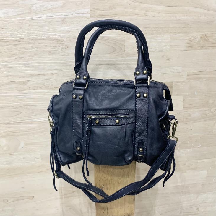Big soft leather studded bag - Bekaloo