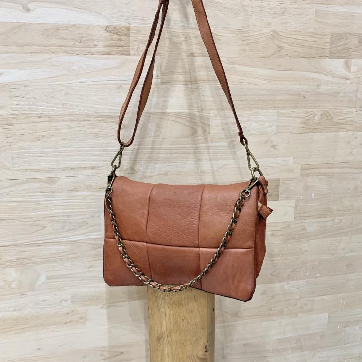 Big quilted leather flap bag - Bekaloo