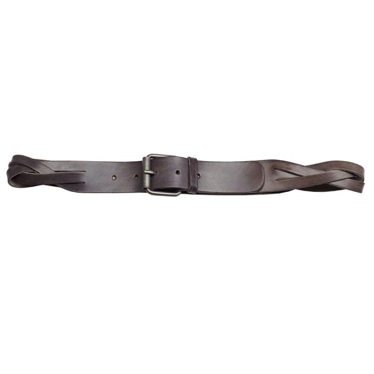Braided leather belt - Bekaloo