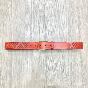 Geometric patterns leather belt - LAURENCE Couleur : Red
