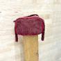Small leather bi-material bag patchwork style - JOY Couleur : Burgundy
