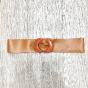 Soft leather belt with resin buckle - BEATRICE Couleur : Camel