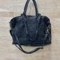 Leather braided shoulder bag - LESLIE Couleur : Black