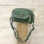 Leather bag with braided pockets - CELESTE Couleur : Green