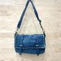 Studded leather flap bag - JODIE Couleur : Blue