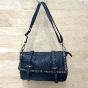 Studded leather flap bag - JODIE Couleur : Black