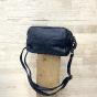 Leather braided double zipped bag - HELENE