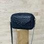 Soft leather bag embossed crocodile patterns - NOEMIE Couleur : Black