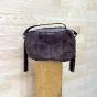 Small leather bi-material bag patchwork style - JOY Couleur : Brown