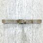 Studded leather belt with double belt loop - ESTHER Couleur : Taupe