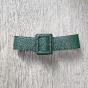 HIGH-WAIST LEATHER BELT COVERED BUCKLE - CHLOE Couleur : Green