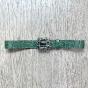 Crocodile embossed leather belt with jewel buckle - JADE Couleur : Green