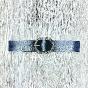 Tie-and-dye style leather belt - MARGOT Couleur : Navy blue