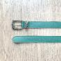 Leather belt with turquoise pearls buckle - Bekaloo