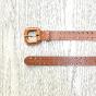 Leather belt with pattern and leather buckle - Bekaloo