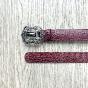 Leather belt jewel buckle set with rhinestones - Bekaloo