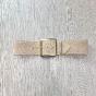 High-waist suede belt and brass gold buckle - Bekaloo