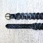 Leather braided belt with bronze buckle - Bekaloo