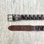Cowskin leather braided belt - Bekaloo