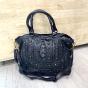 Big studded leather bag - LUCILE Couleur : Black