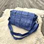 Leather patchwork flap bag - JOCELYNE Couleur : Blue