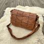 Leather patchwork flap bag - JOCELYNE Couleur : Camel