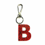 Leather keychain - Letter B Couleur : Red