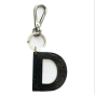 Leather keychain - Letter D Couleur : Black