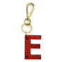 Leather keychain - Letter E Couleur : Red