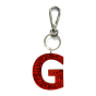 Leather keychain - Letter G Couleur : Red
