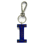 Leather keychain - Letter I Couleur : Blue