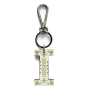 Leather keychain - Letter I Couleur : White