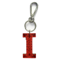 Leather keychain - Letter I Couleur : Red