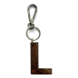 Leather keychain - Letter L Couleur : Black
