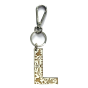 Leather keychain - Letter L Couleur : White