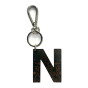 Leather keychain - Letter N Couleur : Black