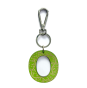 Leather keychain - Letter O Couleur : Green
