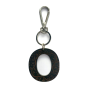 Leather keychain - Letter O Couleur : Black