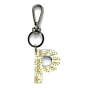 Leather keychain - Letter P Couleur : White