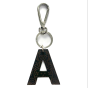Leather keychain - Letter A Couleur : Black