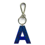 Leather keychain - Letter A Couleur : Blue