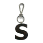 Leather keychain - Letter S Couleur : Black