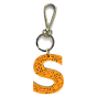 Leather keychain - Letter S Couleur : Orange