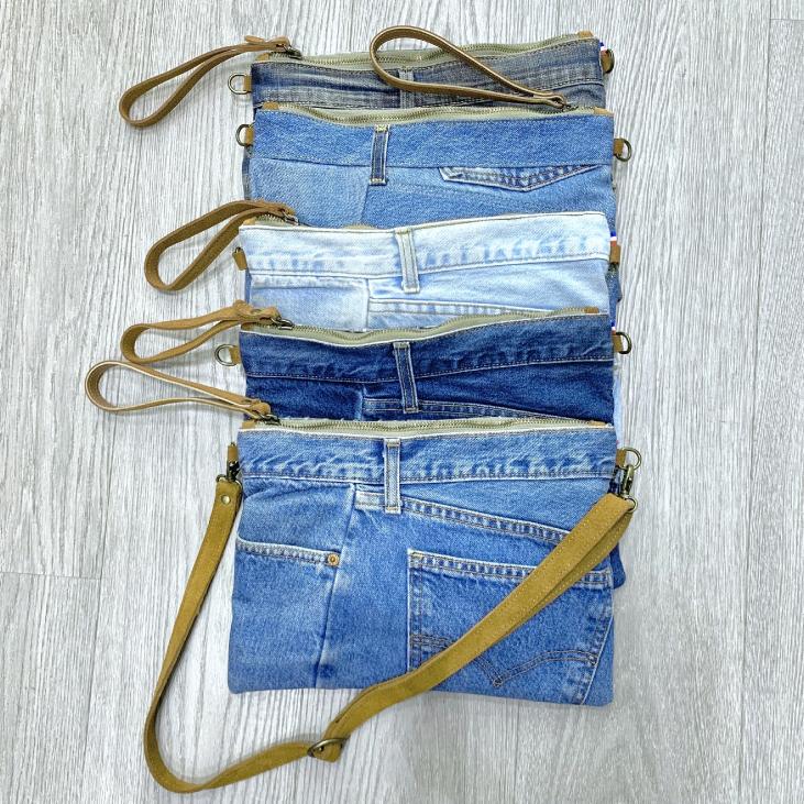 Pochette jeans recyclés - Bekaloo