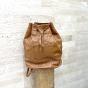 Grand sac bourse en cuir style patchwork - JEANNE Couleur : Camel
