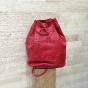 Grand sac bourse en cuir style patchwork - JEANNE Couleur : Rouge