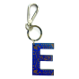 Porte-clés cuir - Lettre E Couleur : Bleu