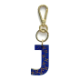 Porte-clés cuir - Lettre J Couleur : Bleu