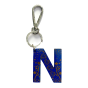 Porte-clés cuir - Lettre N Couleur : Bleu